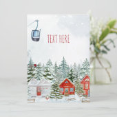 Winterwunderland Weihnachtsgeschichte Feiertagskarte (Stehend Vorderseite)