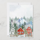 Winterwunderland Weihnachtsgeschichte Feiertagskarte (Rückseite)