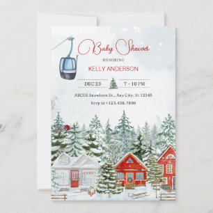 Winterwunderland Weihnachtsgeschichten Babydusche Einladung