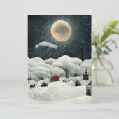 Winterwunderland Weihnachtskarte Feiertagskarte (Stehend Vorderseite)