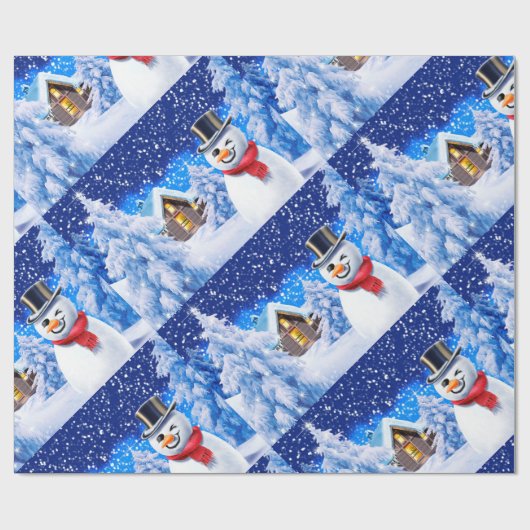 Winterwunderland Weihnachtsverpackung Geschenkpapier (Flach)