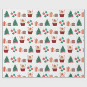 Winterwunderland: Weihnachtswrapping Paper Geschenkpapier (Flach)