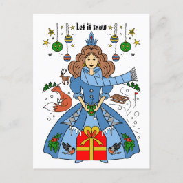 Winterwunderland zu Weihnachten Postkarte