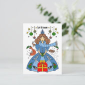 Winterwunderland zu Weihnachten Postkarte (Stehend Vorderseite)