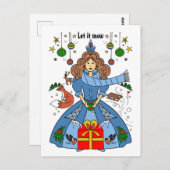 Winterwunderland zu Weihnachten Postkarte (Vorne/Hinten)