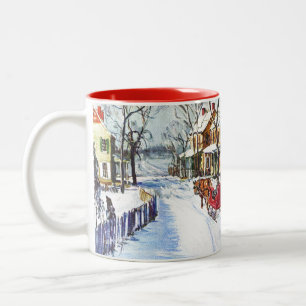 Winterwunderland Zweifarbige Tasse