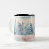 Winterwunderland Zweifarbige Tasse (Vorderseite Links)
