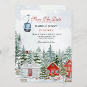 Winterwunderlandhochzeit Save The Date (Vorne/Hinten)