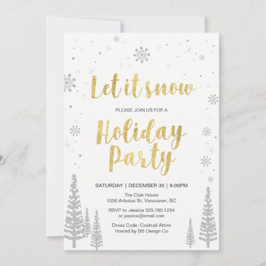 Winterwunderlandschaft Einladung (Vorderseite)