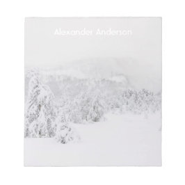 Winterwunderlandschaft mit Nebel Notizblock