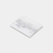 Winterwunderlandschaft mit Nebel Post-it Klebezettel (angewinkelt)