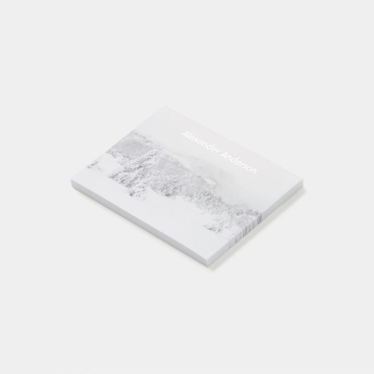 Winterwunderlandschaft mit Nebel Post-it Klebezettel (angewinkelt)