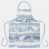 Winterwunderlandtiere Schürze (Vorderseite)