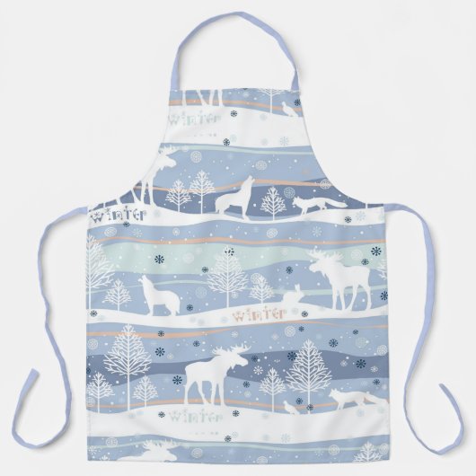 Winterwunderlandtiere Schürze (Vorderseite)