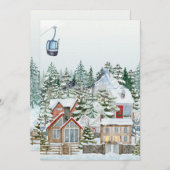 Winterwunderschönes Weihnachtsdorf Feiertagskarte (Vorne/Hinten)