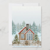 Winterwunderschönes Weihnachtsdorf Feiertagskarte (Rückseite)