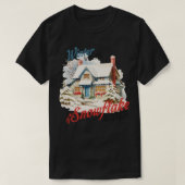 Winterwünsche und Schneeflocken Kisses T-Shirt (Design vorne)