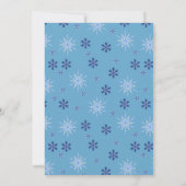 Wintery Blue Snowflake und Lichter Einladung (Rückseite)