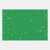Wintery Christmas Shades of Green Gift Geschenkpapier Set (Vorderseite 3)