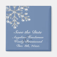 Wintery Crystal Snowflake Speichern Sie das Date M