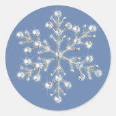 Wintery Crystal Snowflake Sticker (Vorderseite)