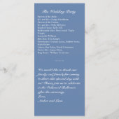Wintery Crystal Snowflake Wedding Programm (Rückseite)