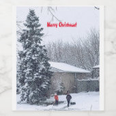 Wintery Days verdienen Wine-Reserve-Label Weinetikett (Einzelnes Label)