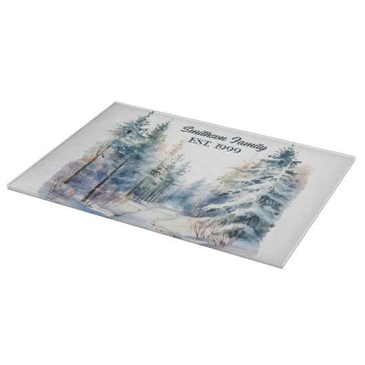 Wintery Forest Schneidebrett (Ecke)