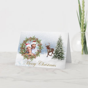 Wintery Foto Weihnachtskarte Feiertagskarte