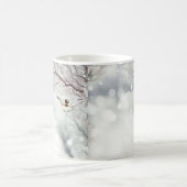 Wintery Frosty Trees Birds Gray Chickadee Kaffeetasse (Mittel)