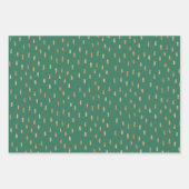 Wintery Green Christmas Tree Holiday Geschenkpapier Set (Vorderseite 2)