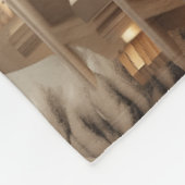 Wintery Library Fleecedecke (Ecke)