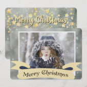 Wintery One Foto Weihnachten (Vorne/Hinten)