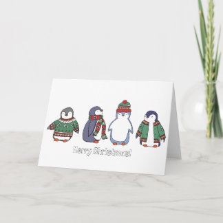 Wintery Penguins Card Feiertagskarte