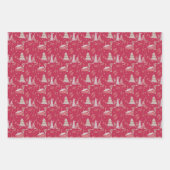 Wintery Schneeschuh Flachwrap (3 Blätter) Wrapping Geschenkpapier Set (Vorderseite 3)