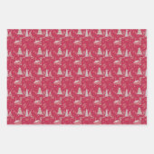 Wintery Schneeschuh Flachwrap (3 Blätter) Wrapping Geschenkpapier Set (Vorderseite)