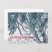 Wintery Seasons Grußkarte Mitteilungskarte (Vorne/Hinten)