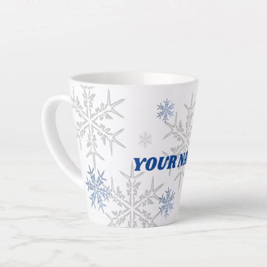 Wintery Snowflakes Milchtasse (Linke Ecke)