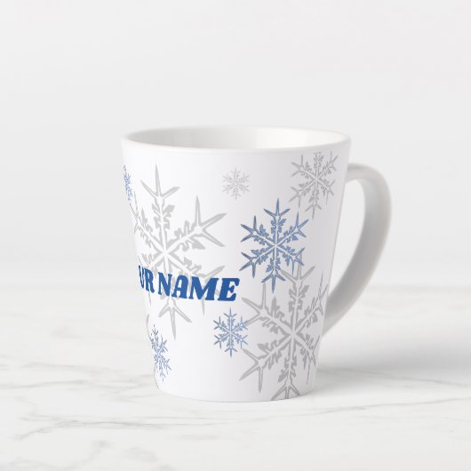 Wintery Snowflakes Milchtasse (Rechte Ecke)