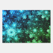 Wintery Snowflakes Pattern Geschenkpapier Set (Vorderseite 2)
