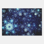 Wintery Snowflakes Pattern Geschenkpapier Set (Vorderseite)