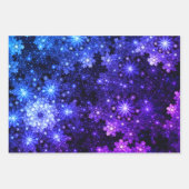 Wintery Snowflakes Pattern Geschenkpapier Set (Vorderseite 3)