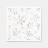 Wintery Snowflakes Serviette (Vorderseite)