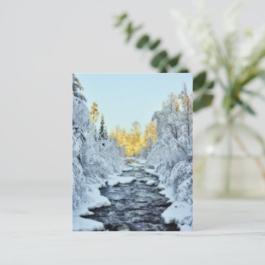 Wintery Stream Postkarte (Stehend Vorderseite)