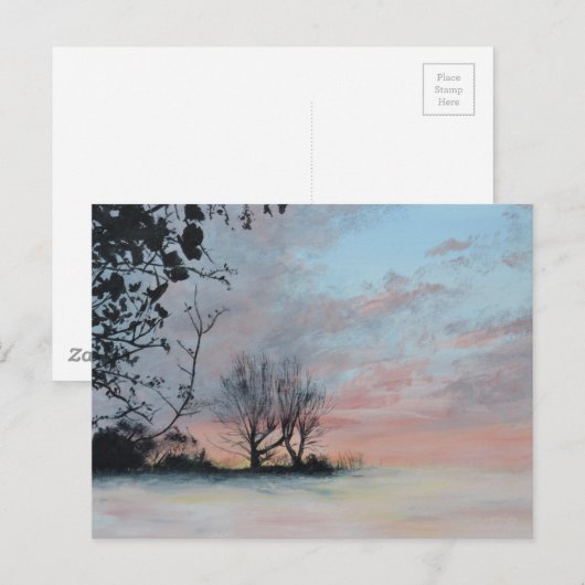 Wintery Sunrise Postkarte (Vorne/Hinten)