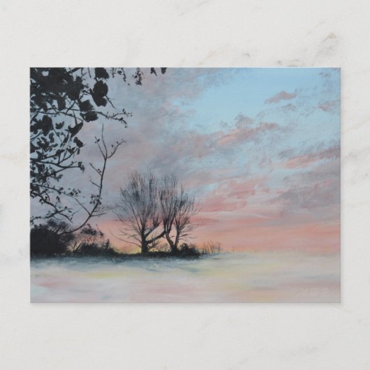 Wintery Sunrise Postkarte (Vorderseite)