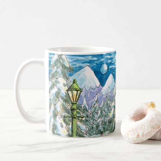 Wintery Woodland - Kaffeetasse (Mit Donut)