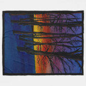 Wintery Woods bei Sunset 60x80" groß Fleecedecke (Vorderseite (Horizontal))