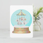 Winteryeti-Schneeschuhlobe Kinderspiel Party Einladung (Stehend Vorderseite)