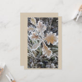 „Winterzauber – Einladung mit vereistem Blatt“ (Vorderseite/Rückseite Beispiel)